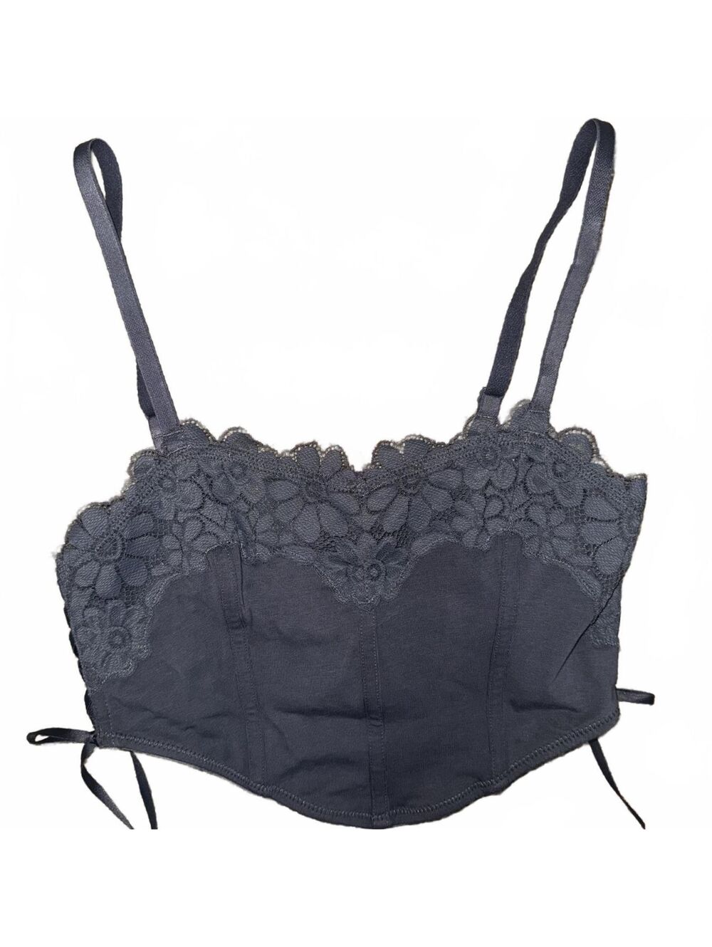 Black Lace Corset Bralette Cami Top Colsie Size Small NWT